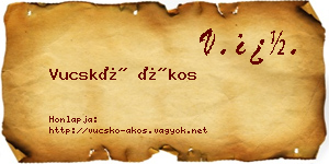 Vucskó Ákos névjegykártya